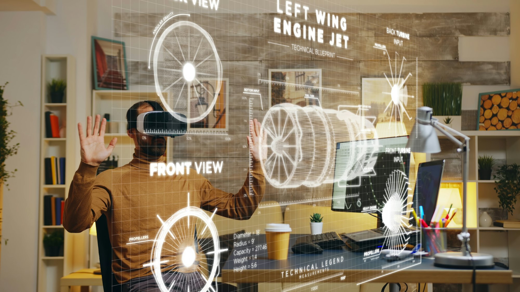 Freelancer working in VR cad software
